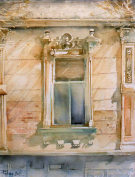 Predrag Pedja Milosevic, Window, Watercolour, 25x20cm