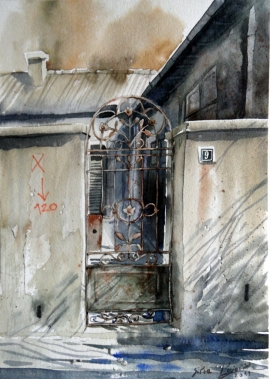 Silva Vujovic, Beautiful Gate, Watercolour, 30x20cm