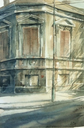 Silva Vujovic, Corner, Watercolour, 25x20cm, £180