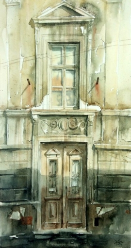 Silva Vujovic, Door, Watercolour, 35x20cm
