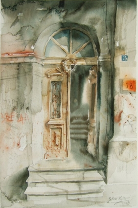 Silva Vujovic, Gate, Watercolour, 30x20cm