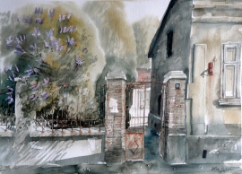 Silva Vujovic, Gate, Watercolour, 30x40cm