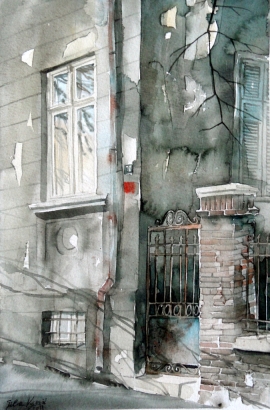 Silva Vujovic, Old Belgrade, Watercolour, 20x15cm