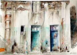 Silva-Vujovic, Suburb, Watercolour, 30x40cm