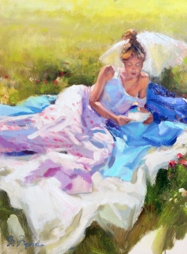 Viktor Vronski, Summer day, Oil on Canvas, 80x60cm