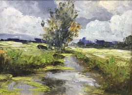 Zoran Zivotic, Stream, Oil on canvas, 15x20, £190