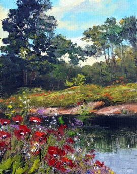 Zoran Zivotic, Forest Flowers, Oil on canvas, 30x20cm