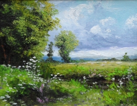 Zoran Zivotic, Meadow, Oil on canvas, 20x30cm