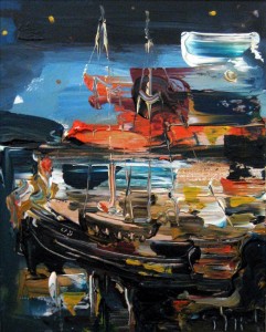Stojan Djuric, Sailing Boat, Acrylic on canvas, 50x40cm