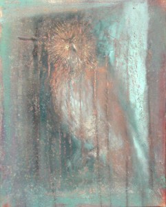 Zoran Calija, Owl, Oil on canvas, 2009, 50x40cm