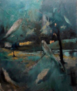 Zoran Calija, Night, Oil on canvas, 2009, 60x50cm